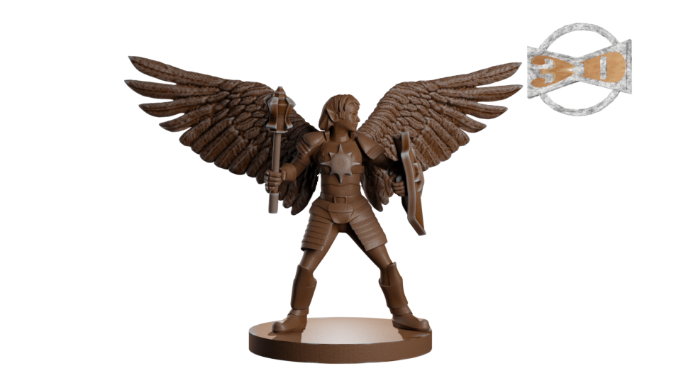 Aasimar cleric wielding a Mace