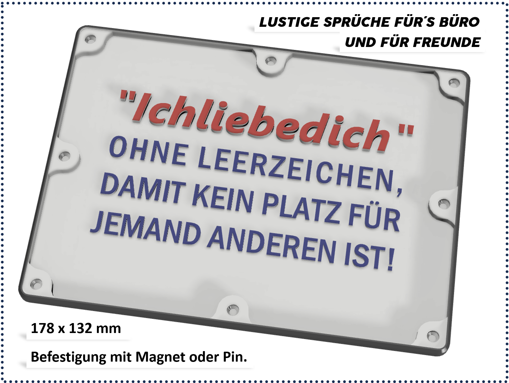 Lustige Sprüche für Büro und Freunde - Ich liebe dich