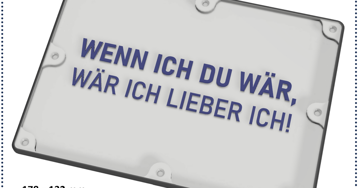 Lustige Sprüche für Büro und Freunde Wenn ich du wär by Volker