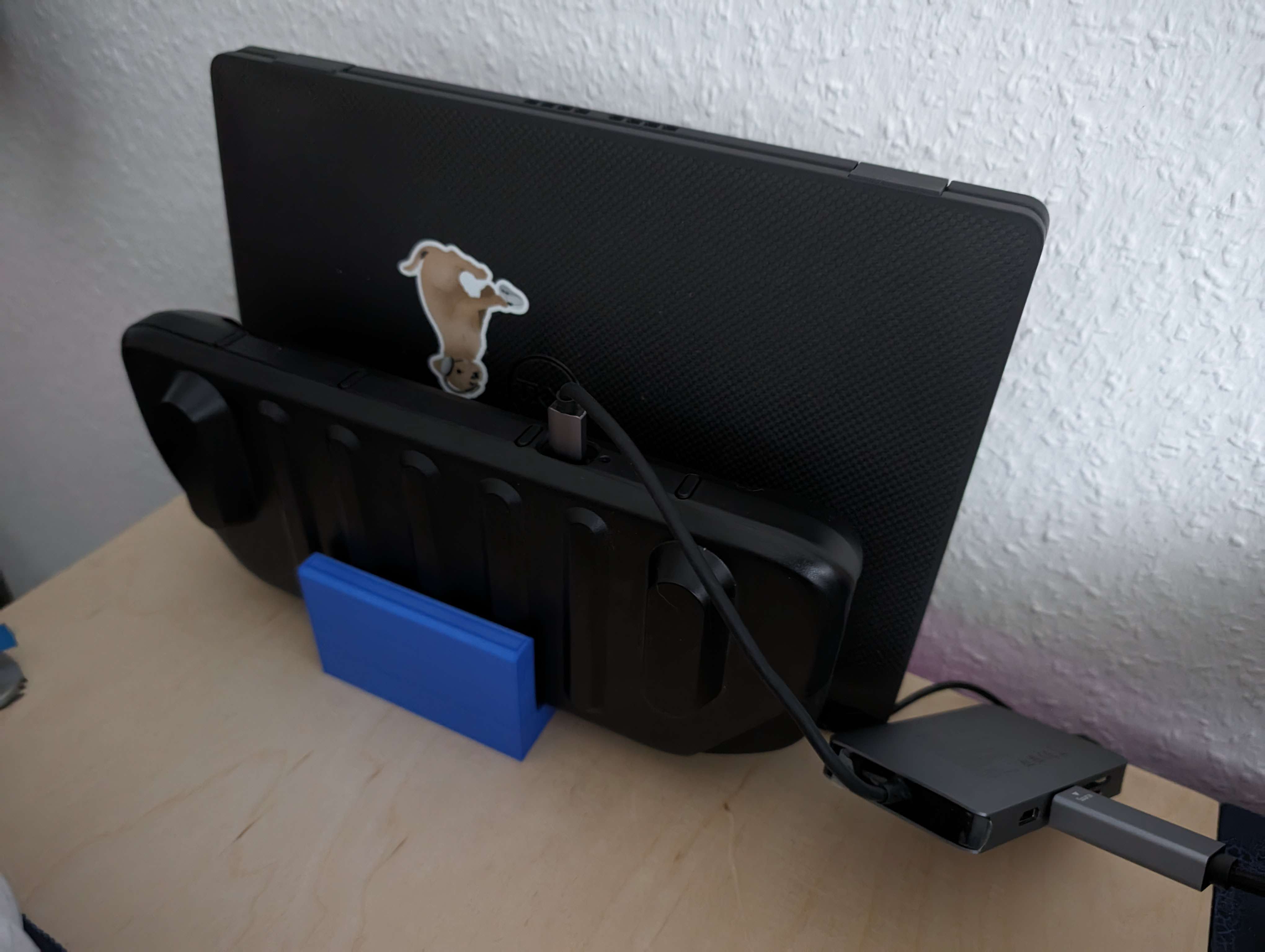 Vertical Holder for Steamdeck (with Case and Cover) and one Laptop