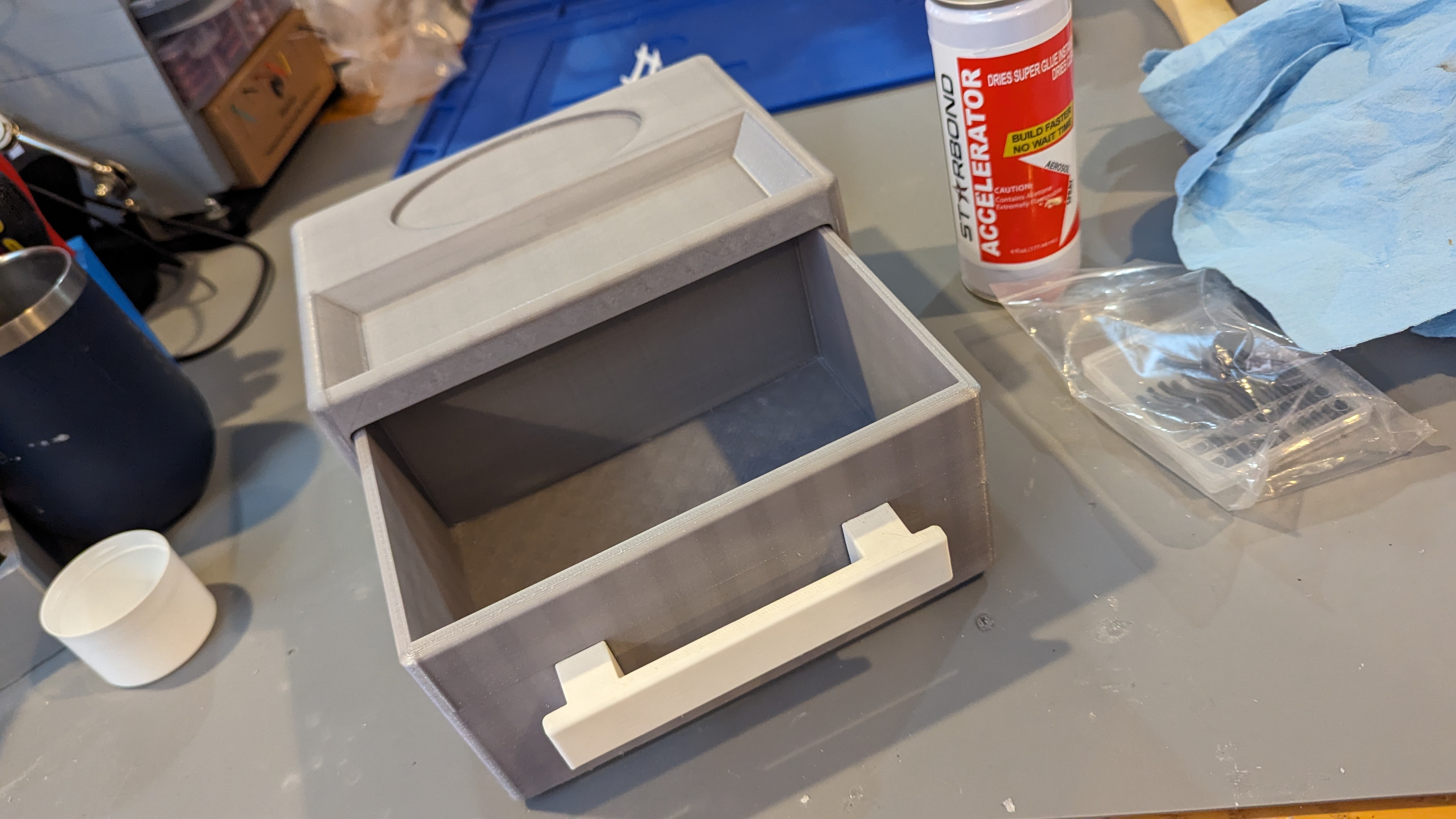 Bedside alarm clock stand and drawer by EDGeProjects Download free