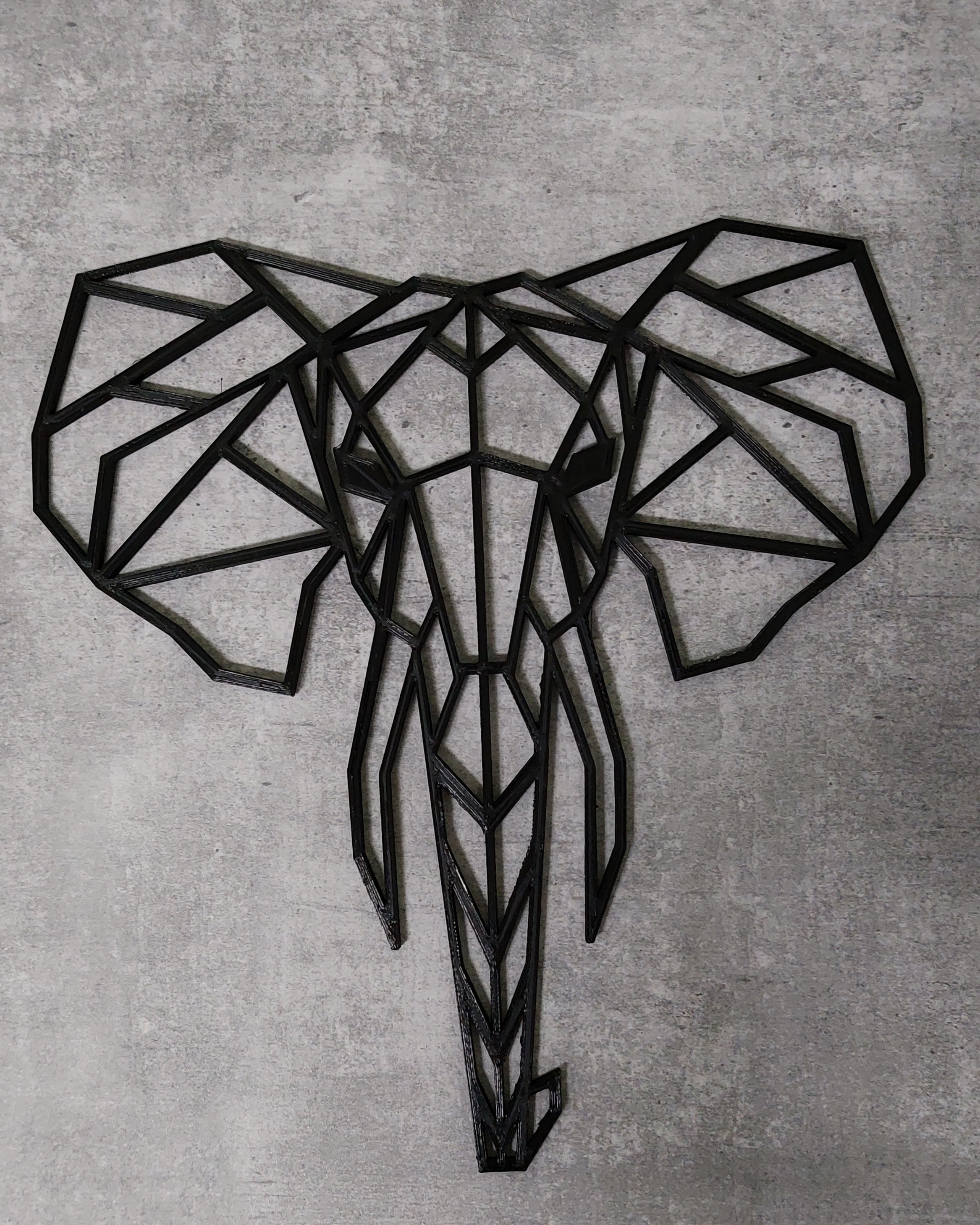 Elephant head low poly