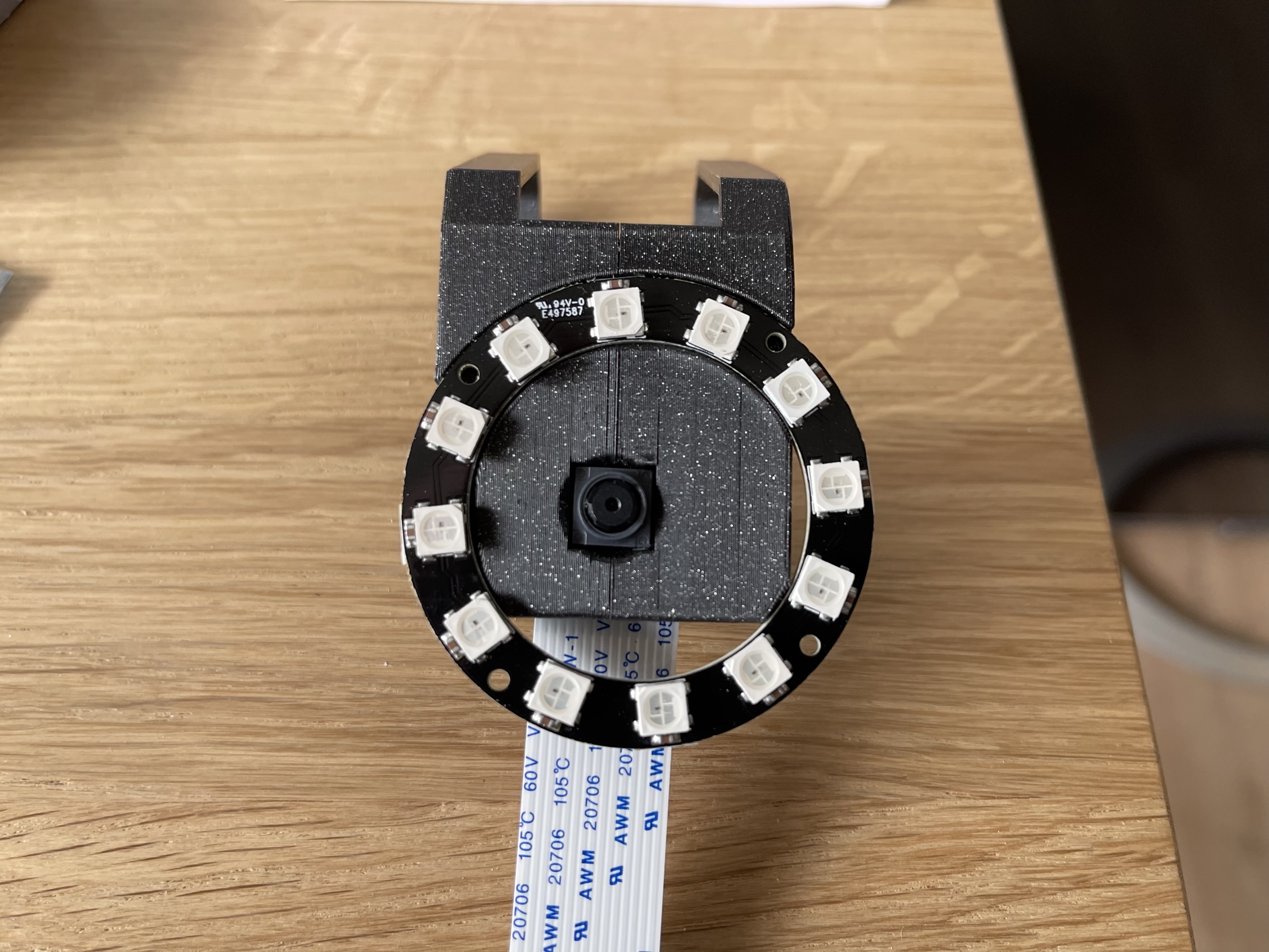 Prusa Mini Raspberry Pi Camera V2.1 square + NeoPixel 50mm LED Ring by ...