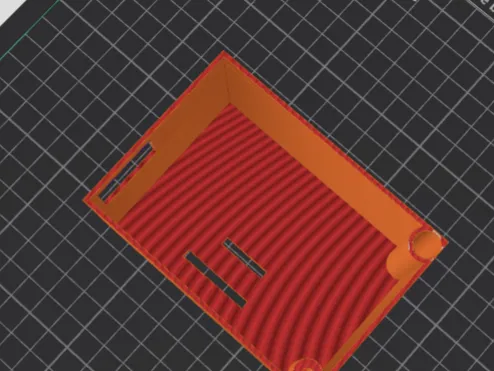 3d box with screww and hole