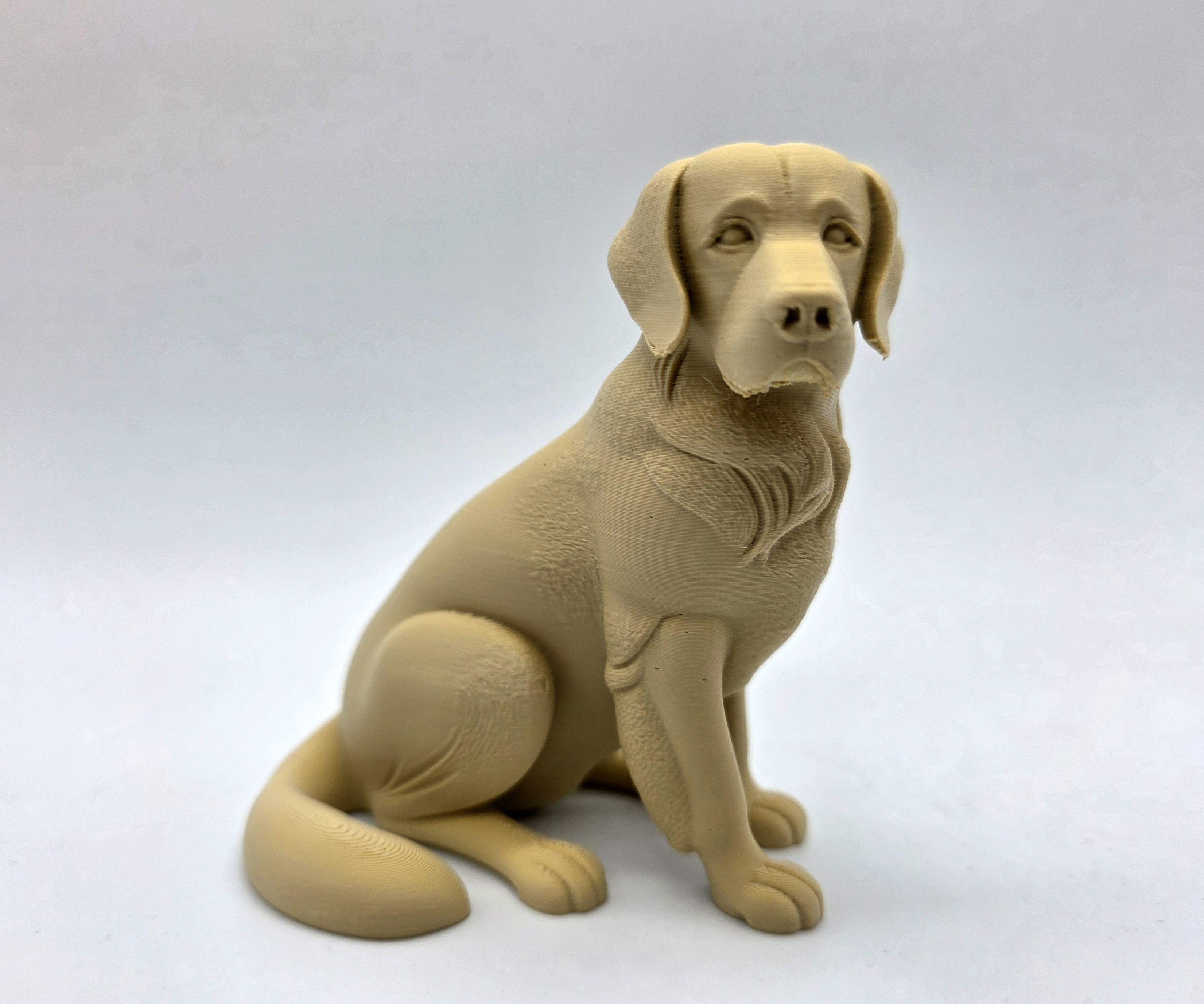 Seated Golden Retriever Sculpture