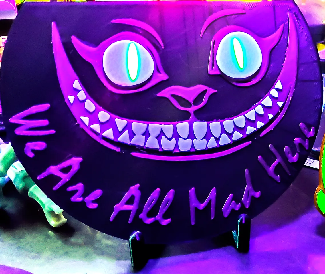 STL file ALICE IN WONDERLAND WE ARE ALL MAD HERE ALICE IN