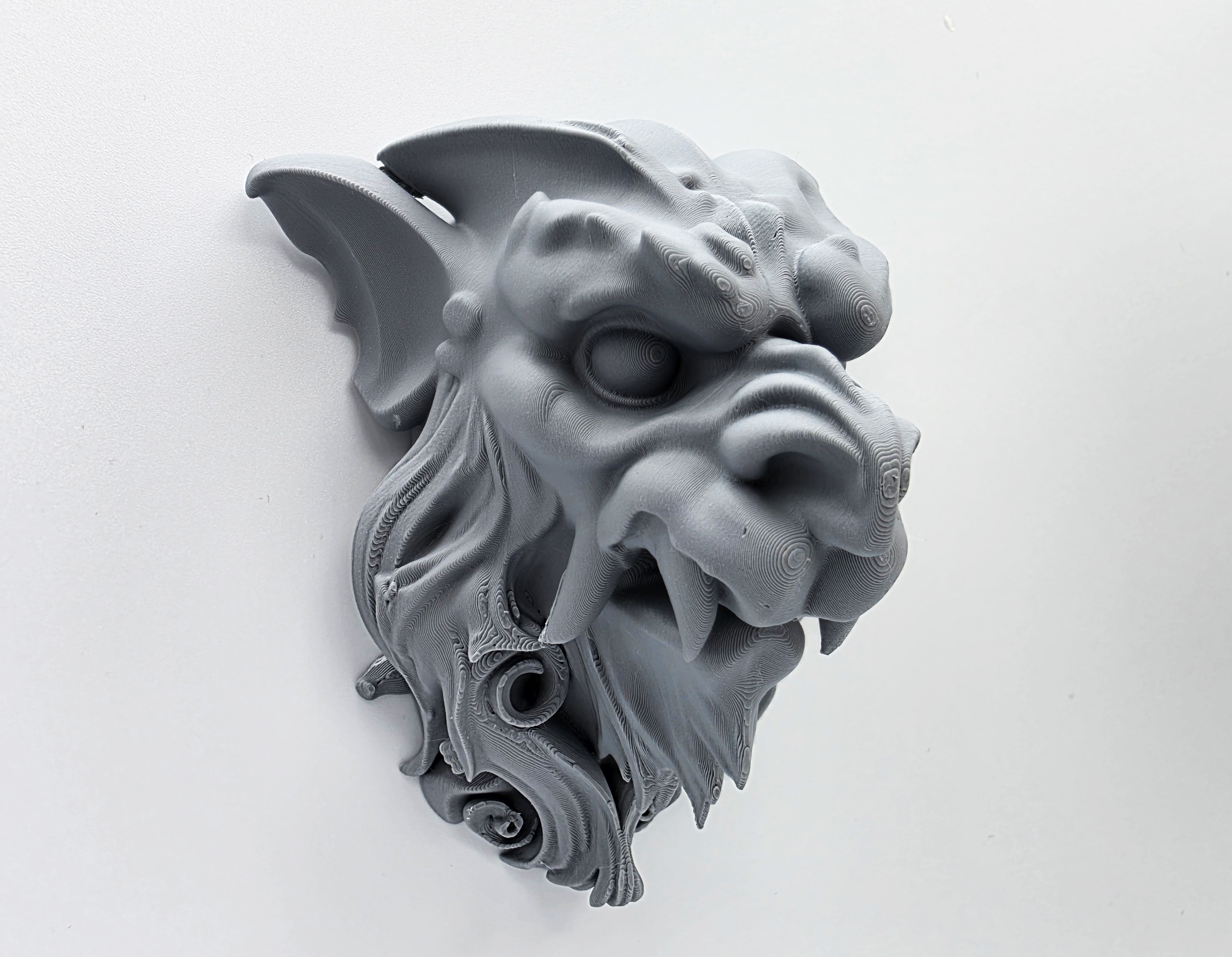 Miniatura 5 do modelo 3D Stone Gargoyle Face - Wall Mount