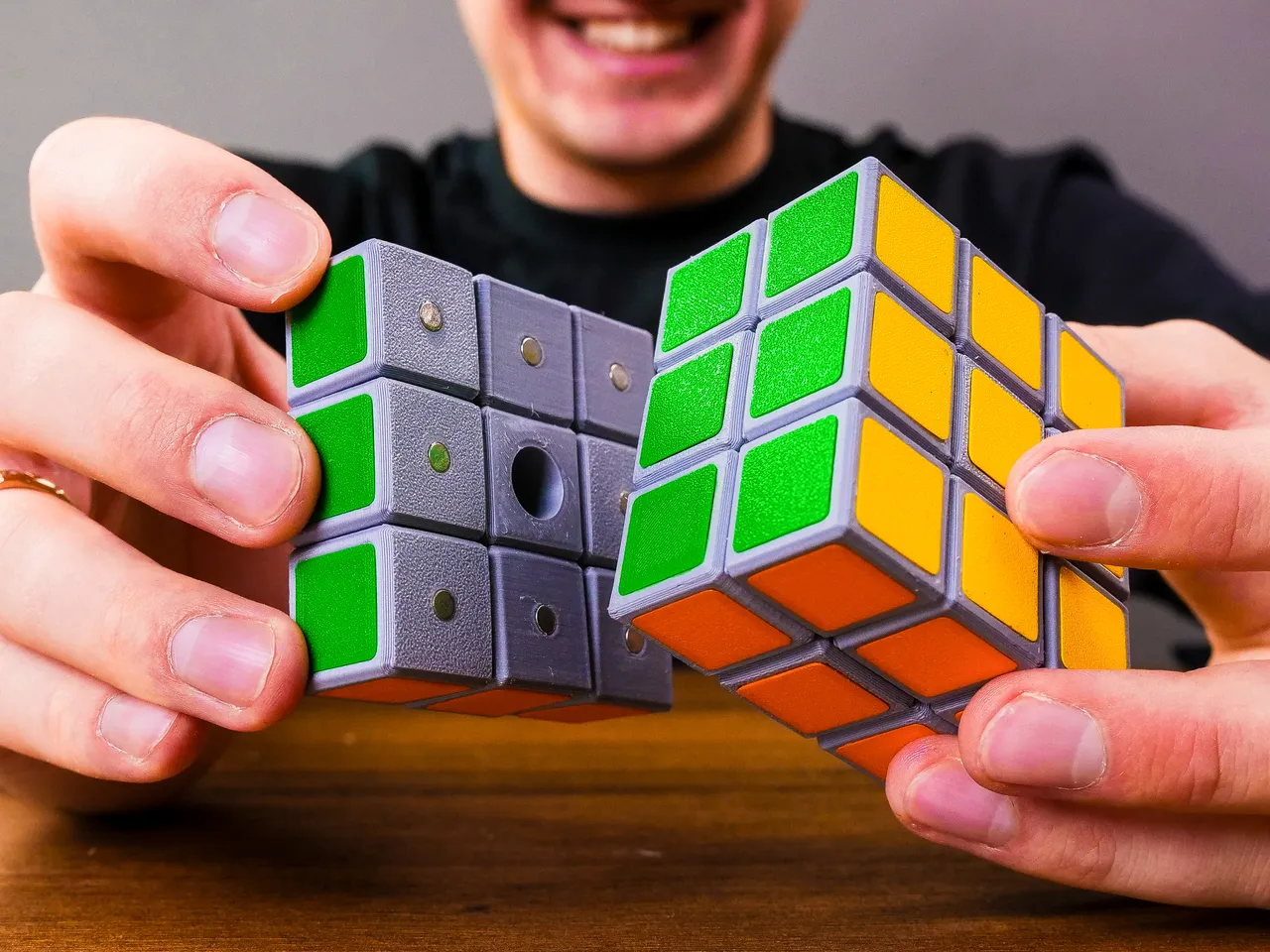 Clear Rubik's Cubes with Magnets
