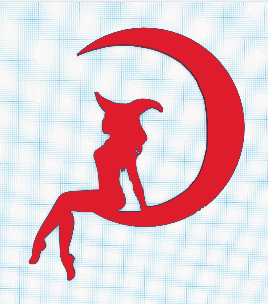 Witch on the moon