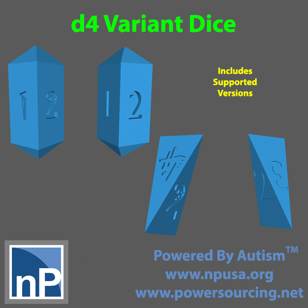 d4 Dice Variants, pack 1 by np-dev | Download free STL model ...