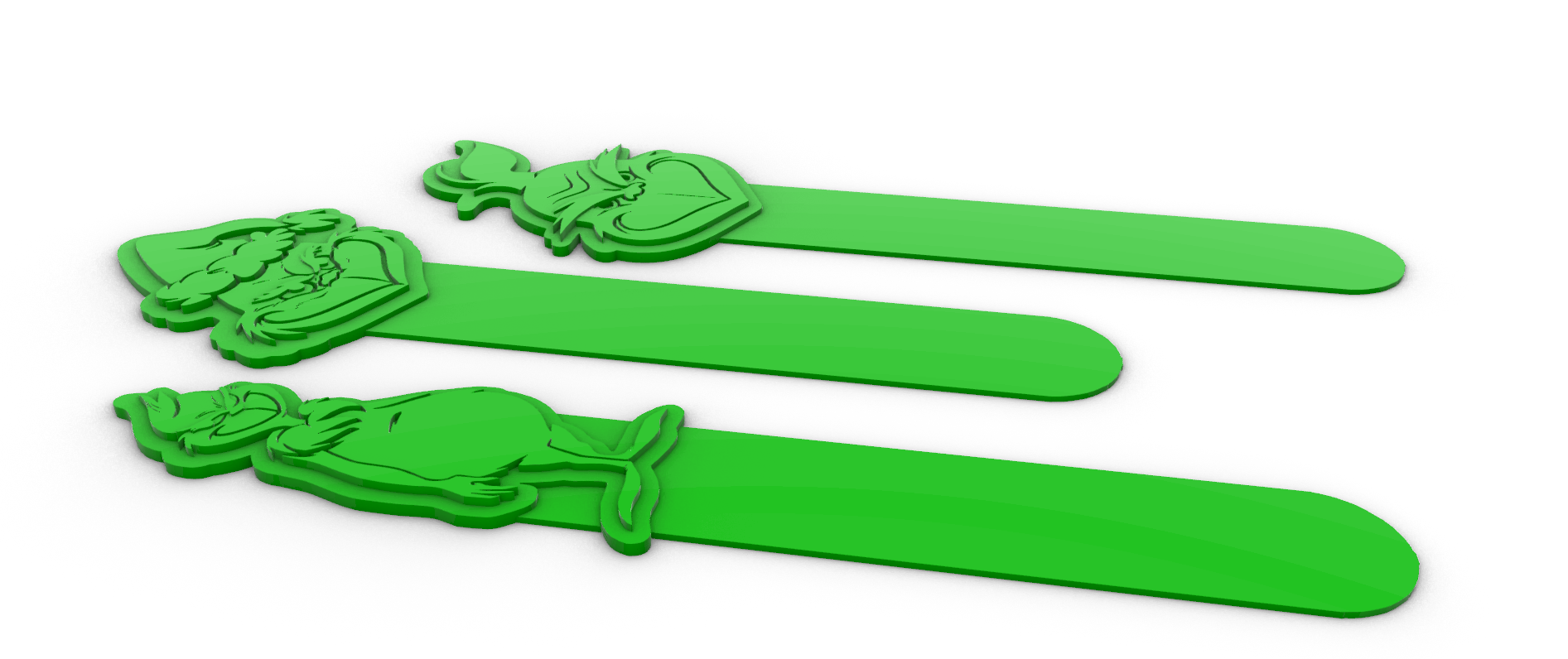 Grinch Notepad The Grinch Bookmarks by Dark Project Works Pictures | Download free STL ...