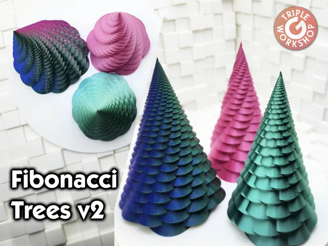 Fibonacci Spiral Trees ⍋ Vase Mode V2