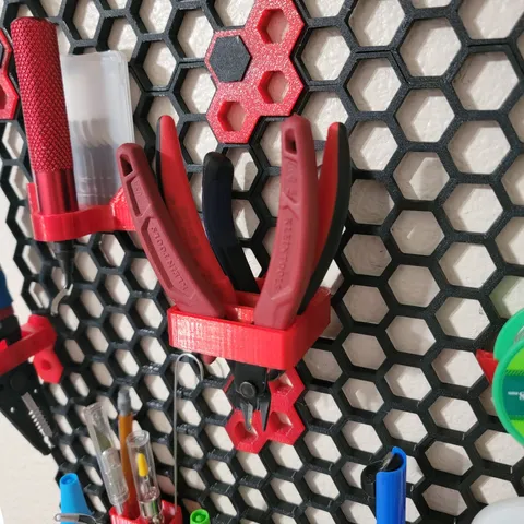 Flush Cutter and End Nipper Holder for Honeycomb Storage Wall