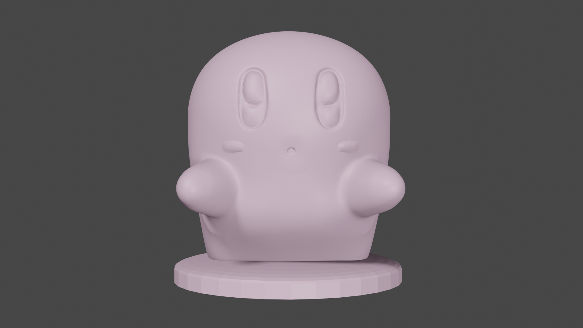 Kirby inspired, Ghost Kirby, Tabletop DnD miniature