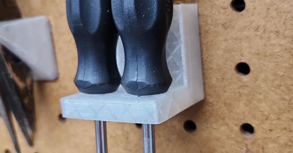 Universal Pegboard 2 Screwdriver Holder by enahs Download free STL