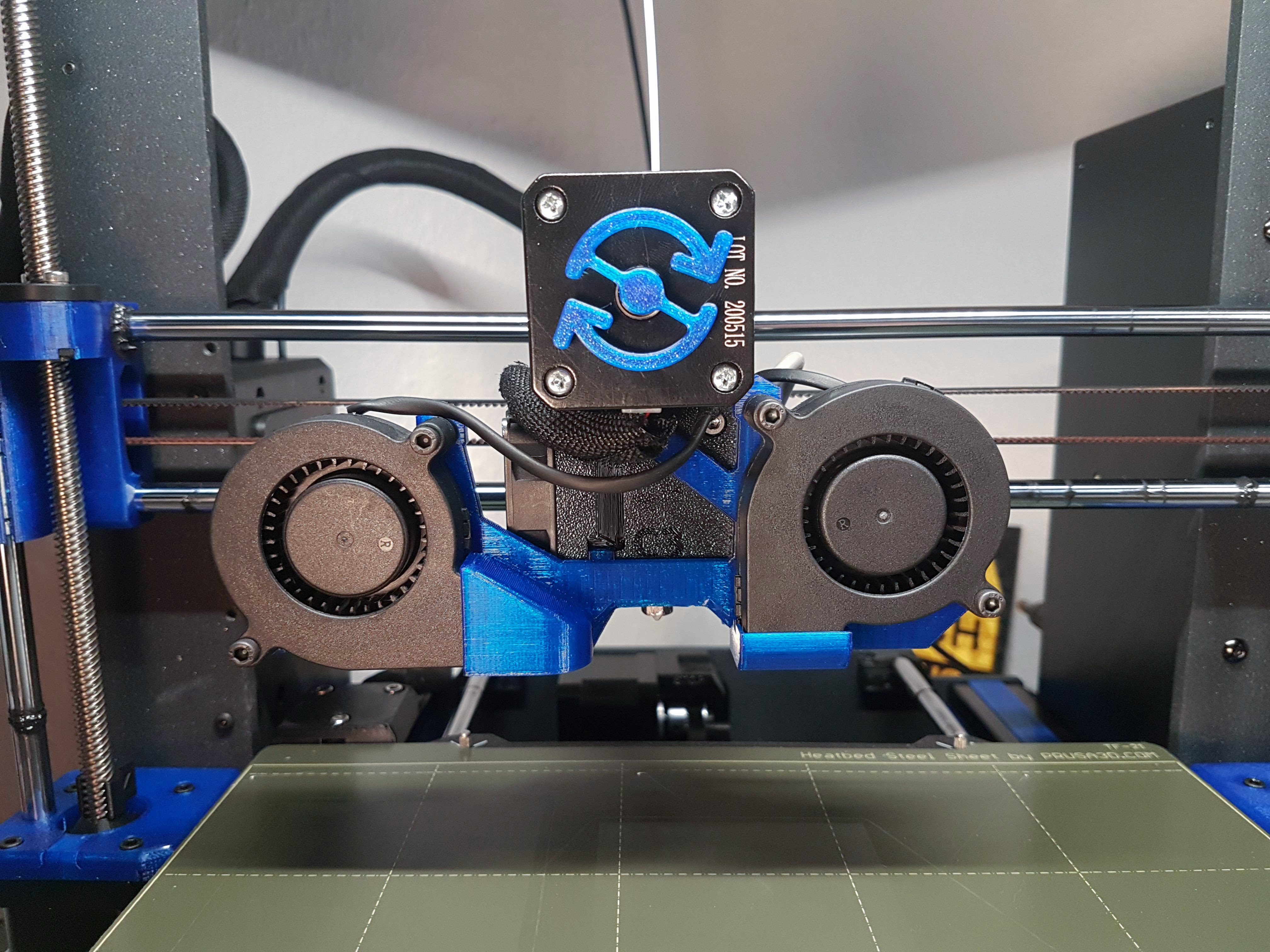 Dual Fan For MK3S/+ Extruder