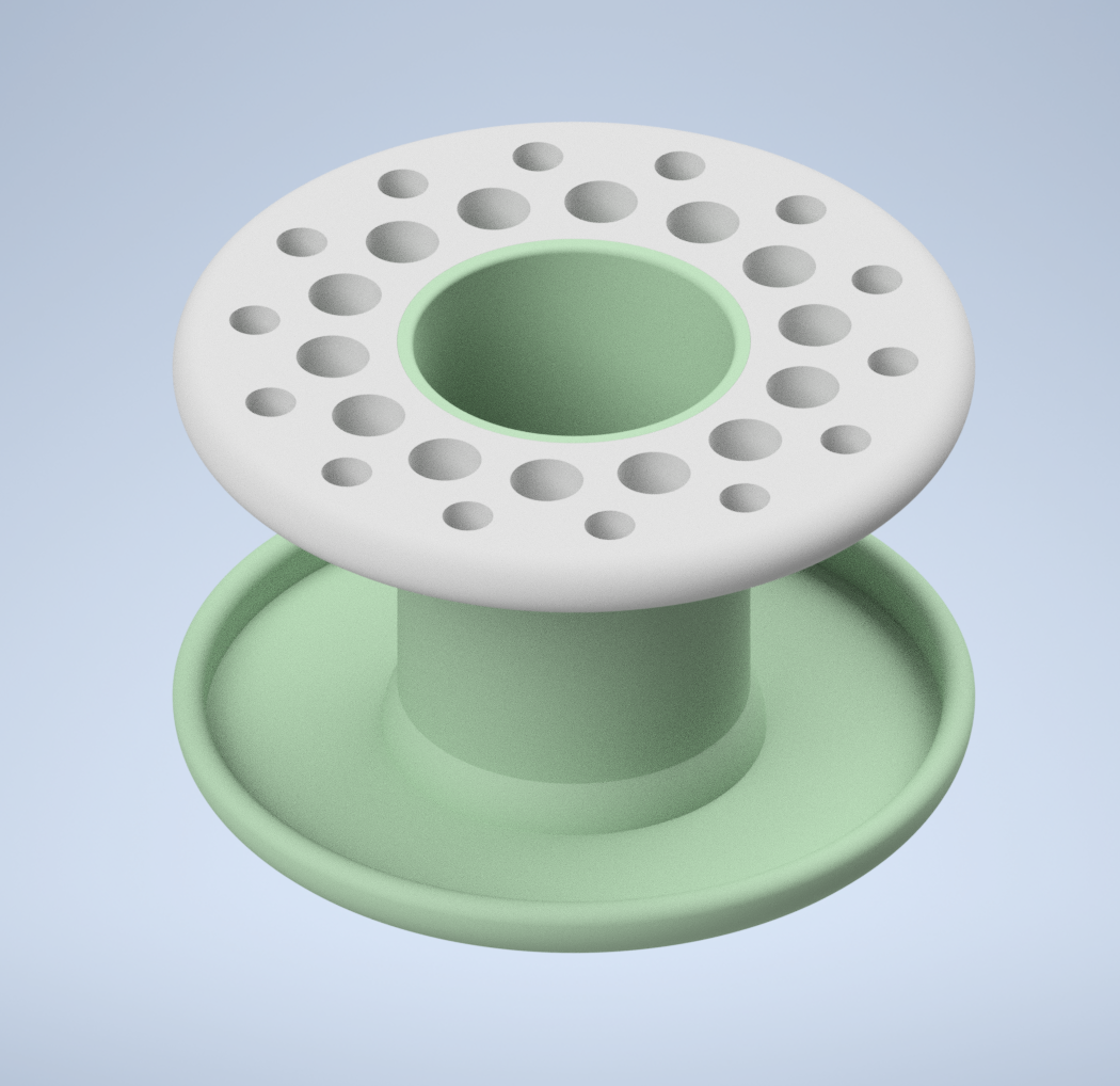 Pinselhalter mit Becher - Brush holder with cup
