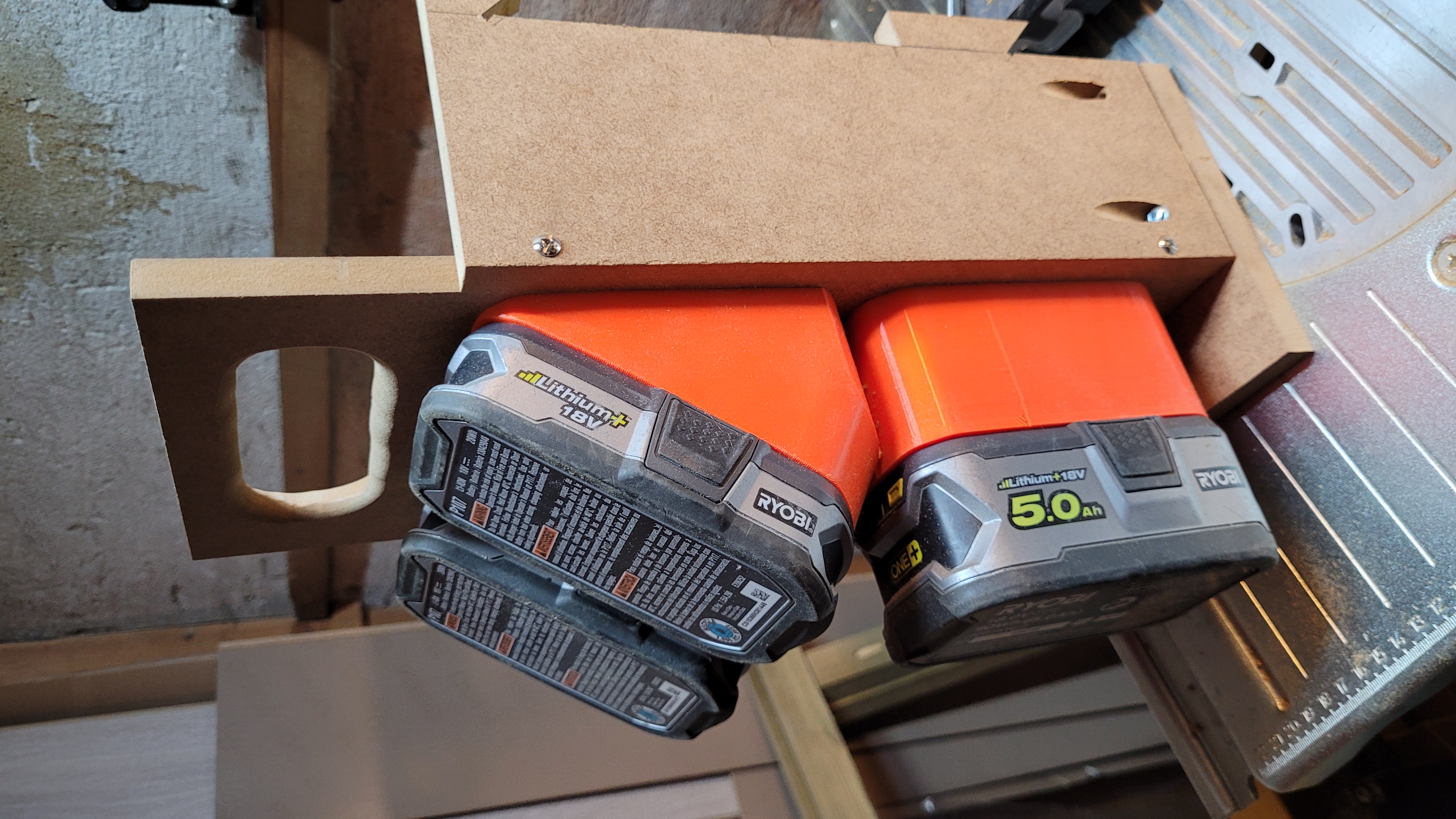 Ryobi battery wall mount