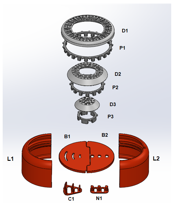 Miniatura 4 do modelo 3D Jar lid - Combination lock