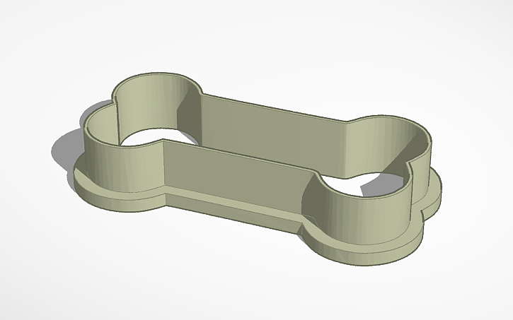 Dog bone cookie cutter