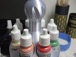 3D Printed Dropper paint bottle holder, stackable NEW VERSION by