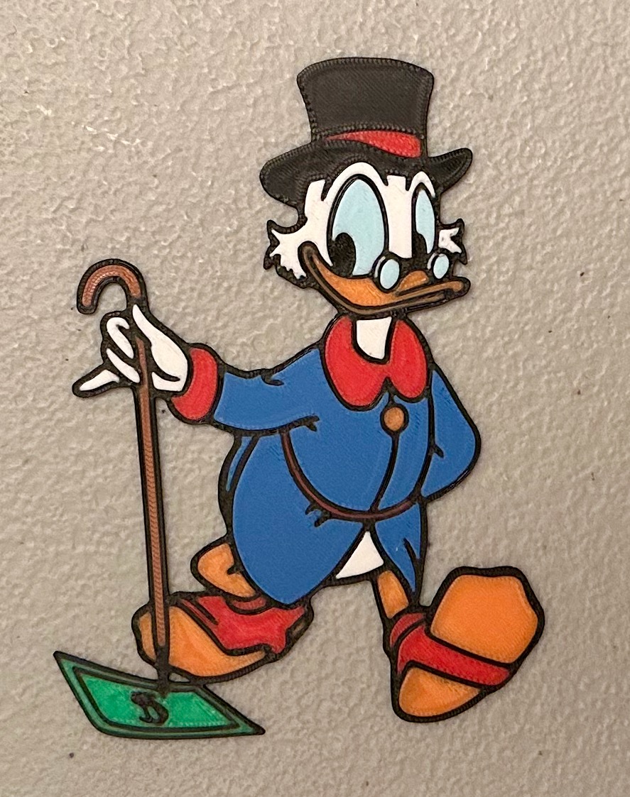 Multicolor Scrooge McDuck Magnet