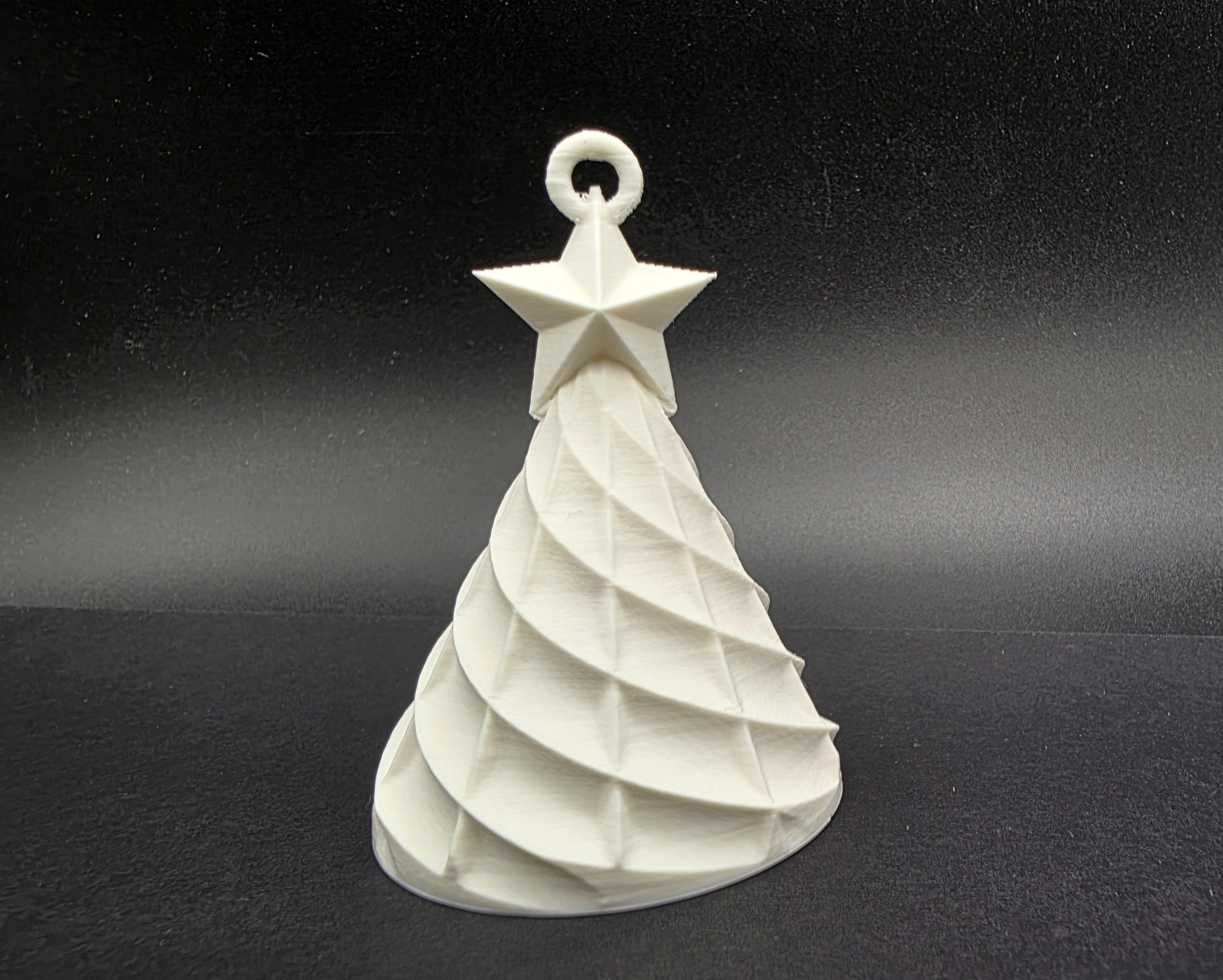 Xmas Tree w/Star Paintable Ornament - No Supports