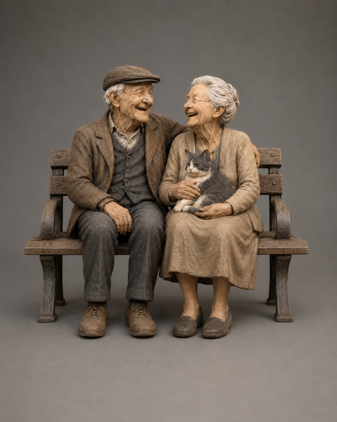 Lebensfreude auf der Parkbank/Joy of life on the park bench