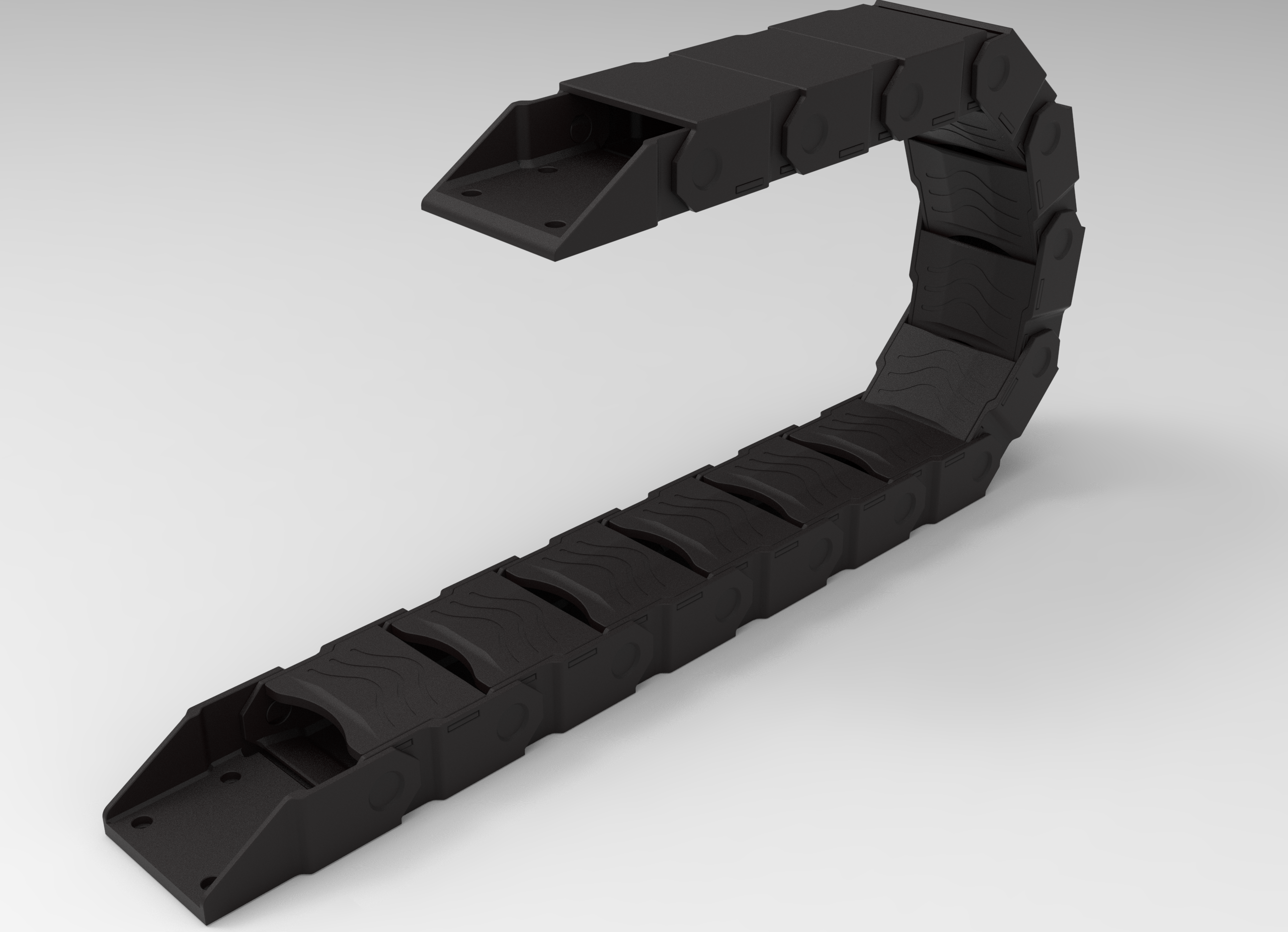 Semi Closed Cable Drag Chain, 49x21mm internal, 59x27.5 external.