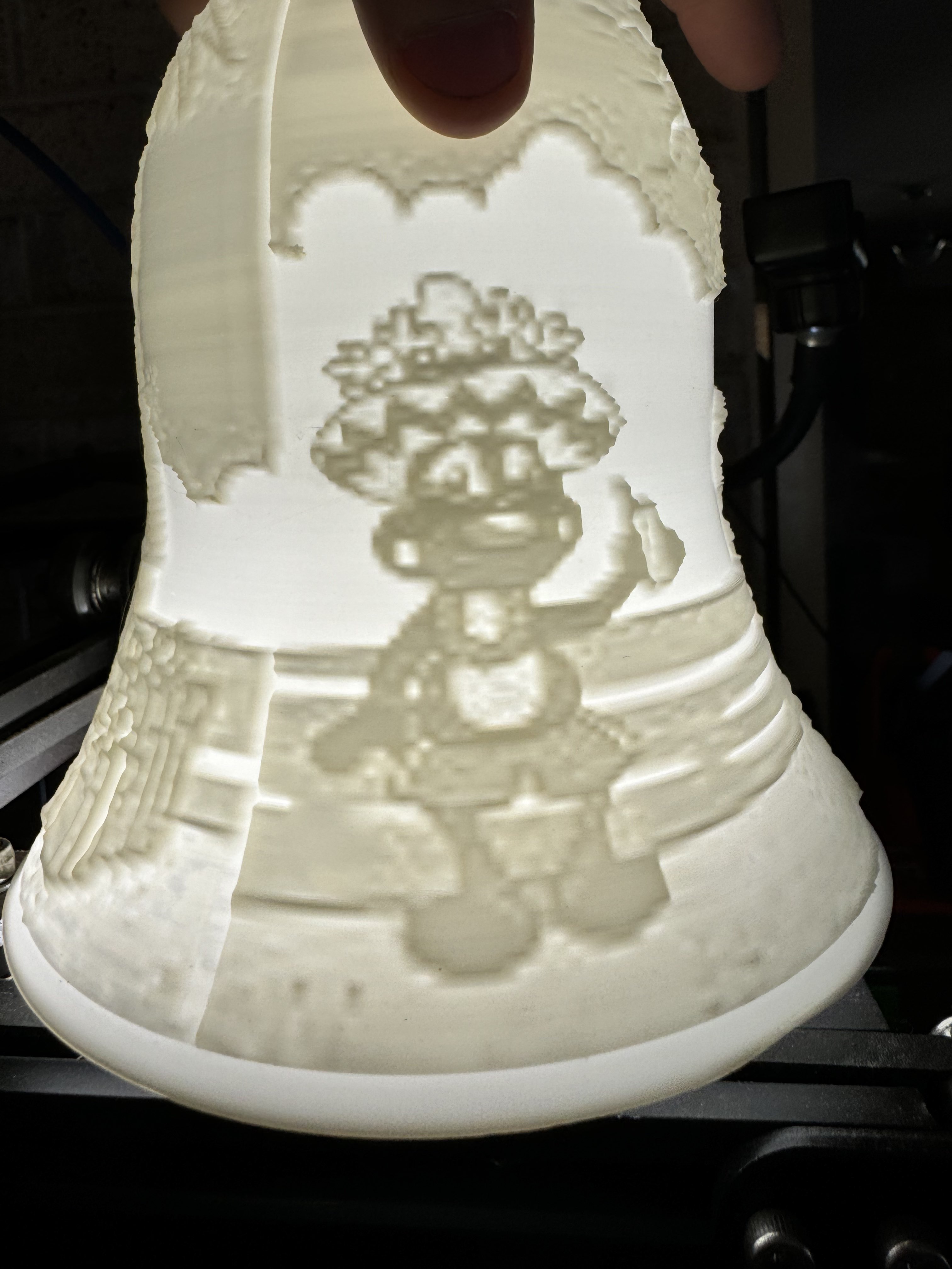 Aussie Christmas lithophane bell