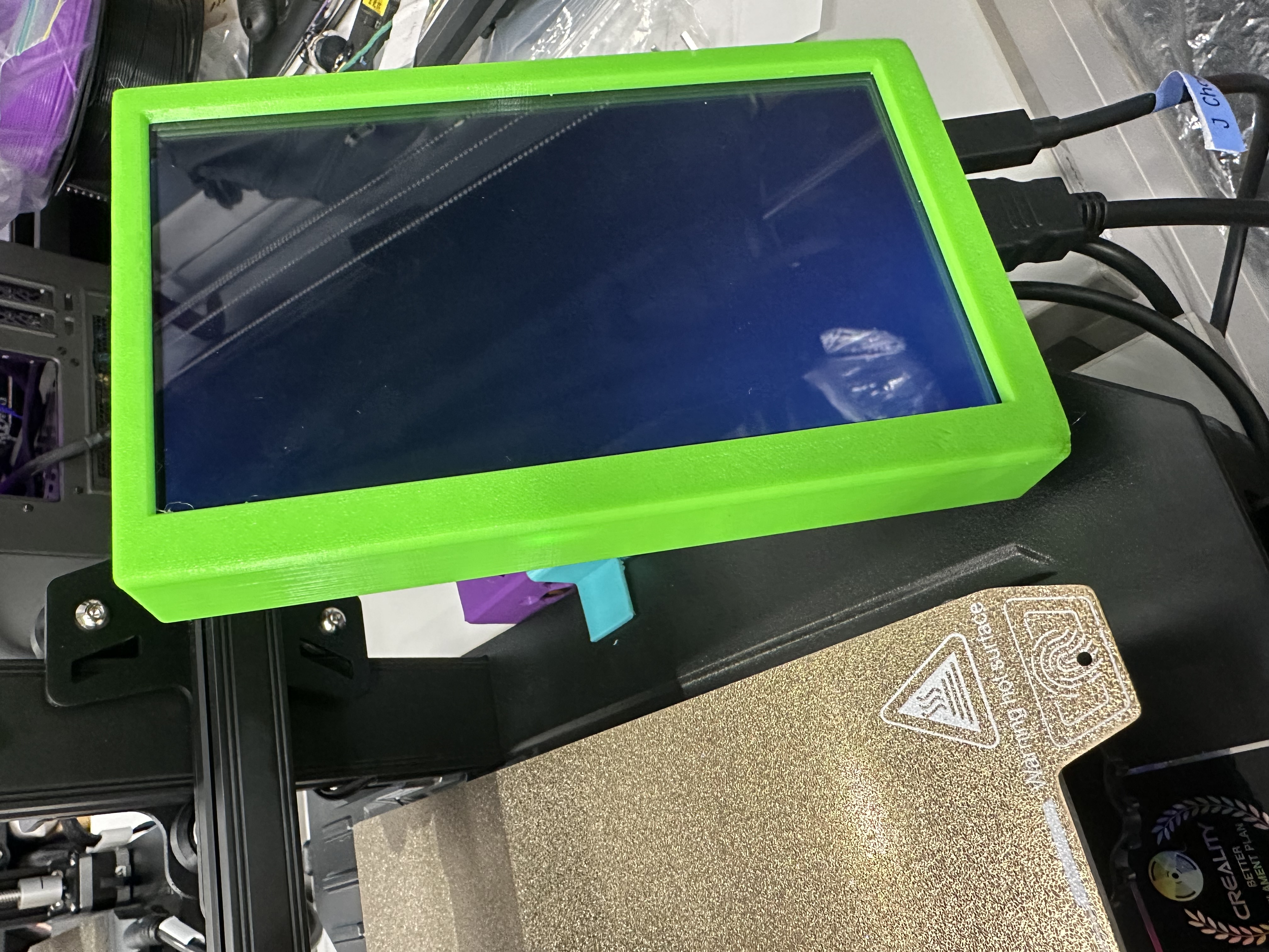Verticle display mount on Ender3s1pro for "Bigtreetech HDMI7" case