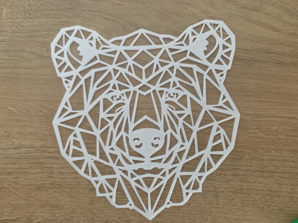 Bear head geometric wallat / Bär Kopf