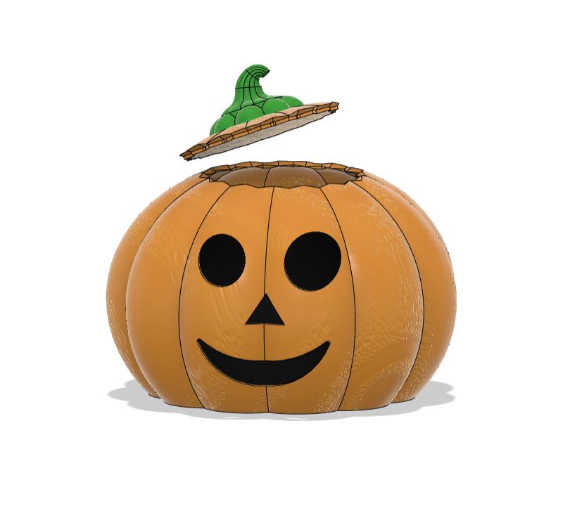 Miniatura 2 do modelo 3D Smiling Halloween pumpkin