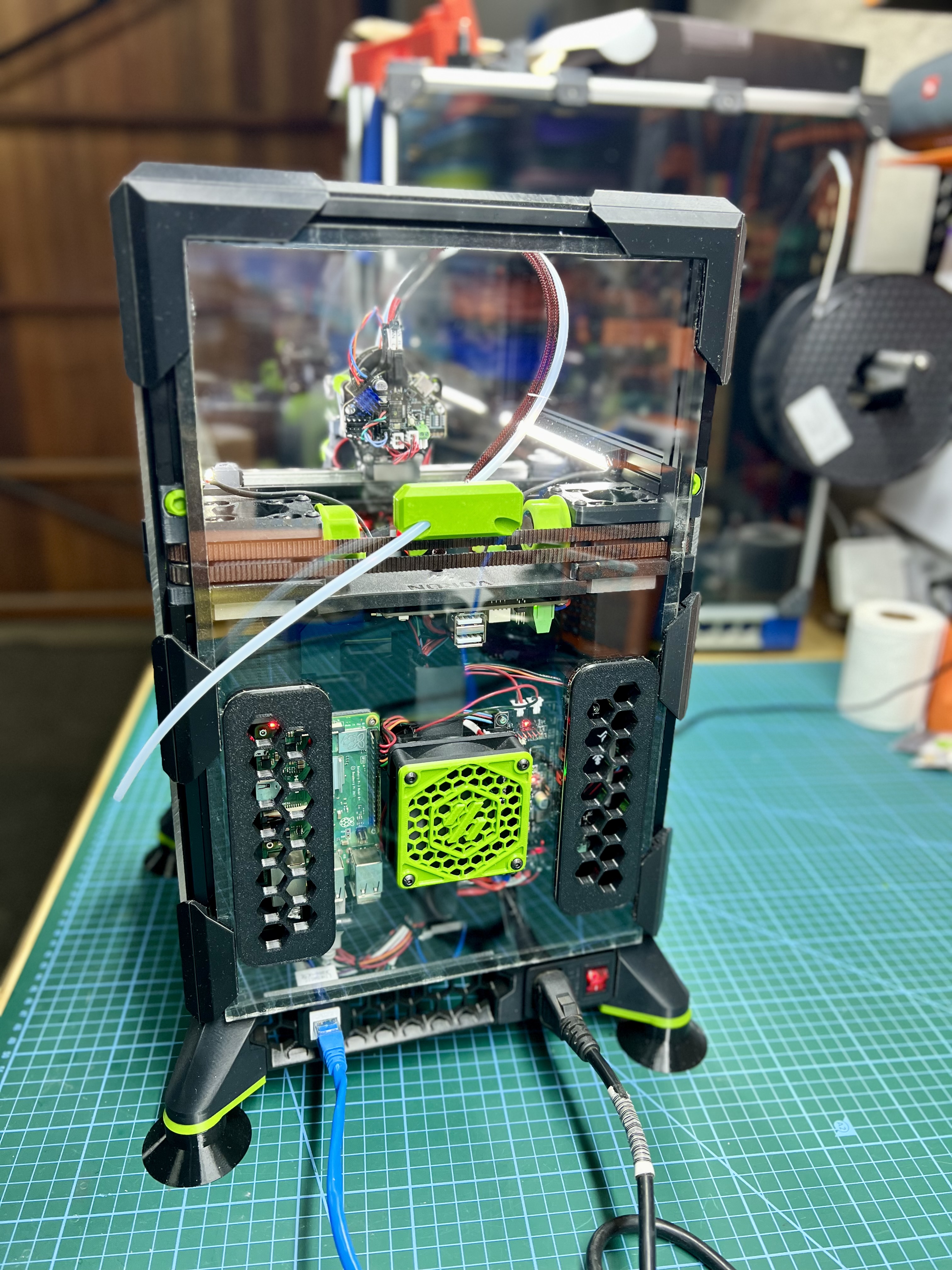 V0 Fullsize Zeropanel Acrylic cutting jigs and ventilation mesh