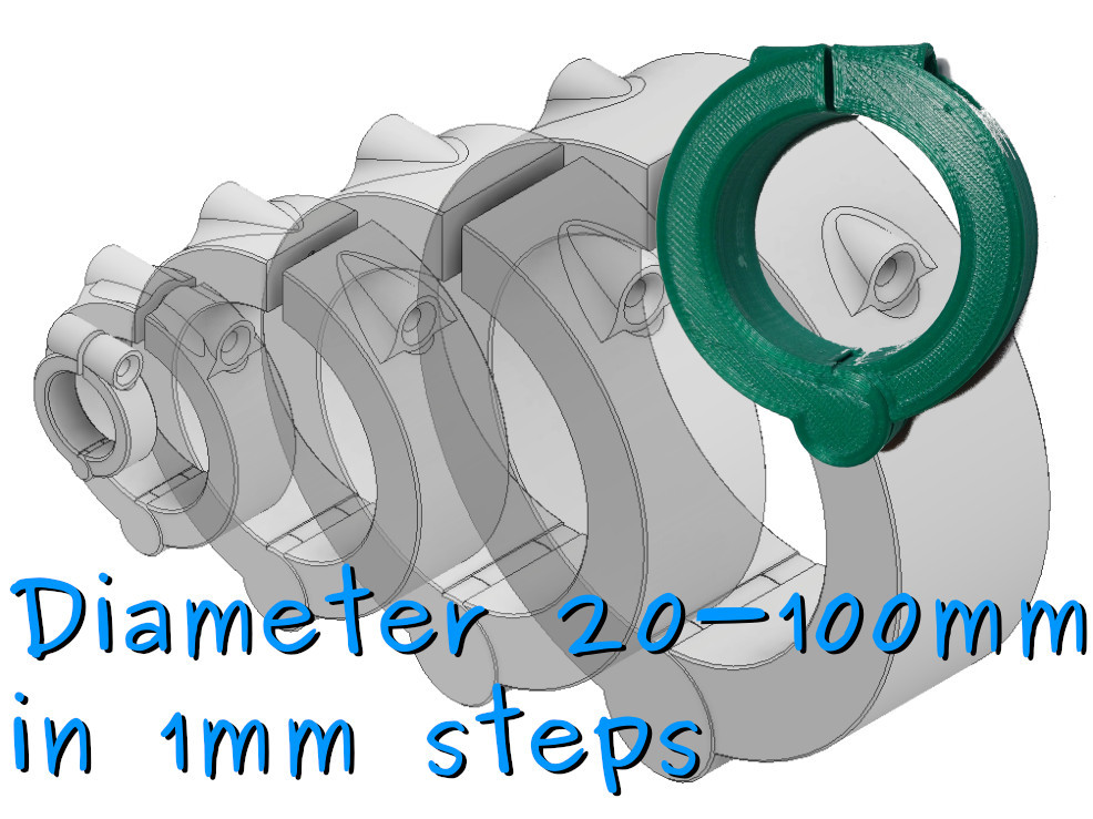 Print-in-Place Hinge Clamp Assortment [20-100mm]