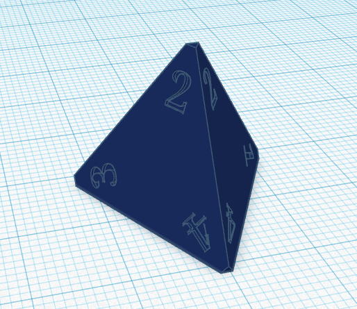 Tetrahedron (4 sided die )