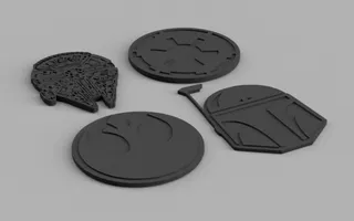 STL file STARWARS GALACTIC EMPIRE LOGO COASTER 3D 🏠・3D print design to  download・Cults