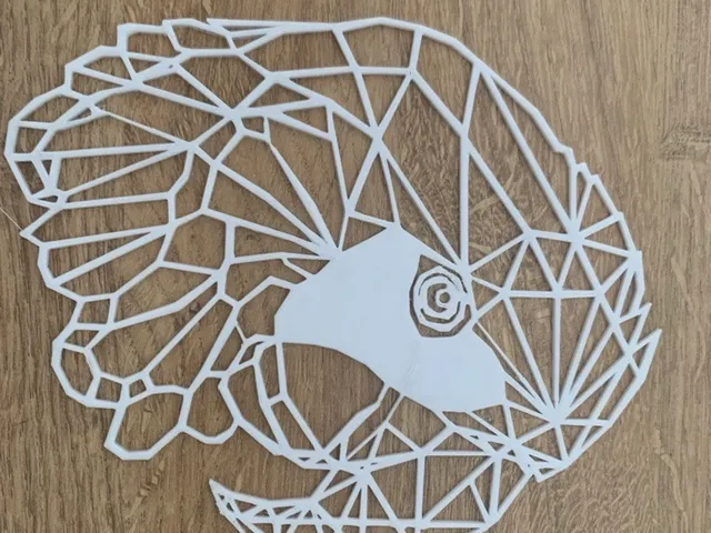Geometric Parrot head / macaw head / Papagei / Ara