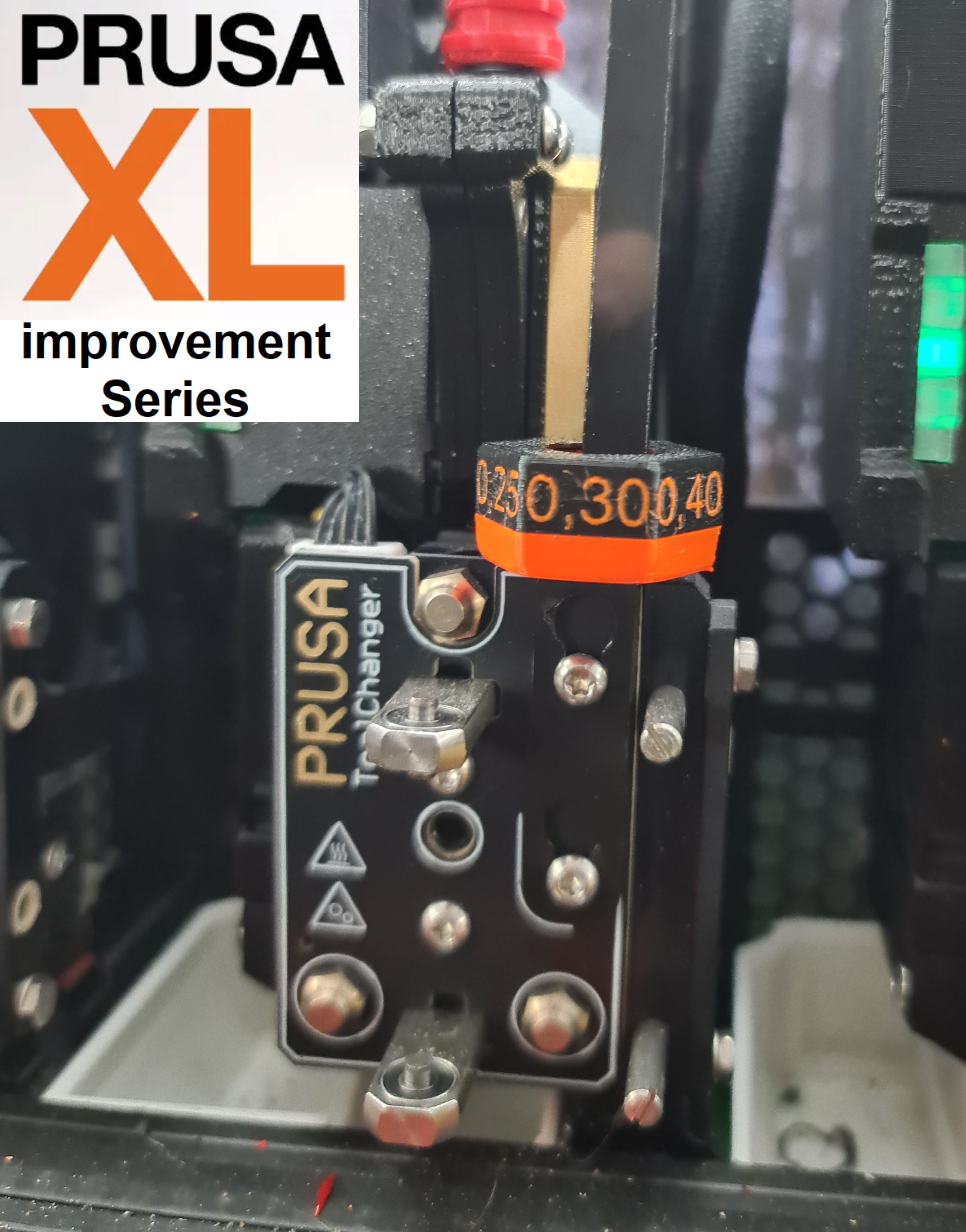 Prusa XL series Turnable Nozzle size label (snap in place) by