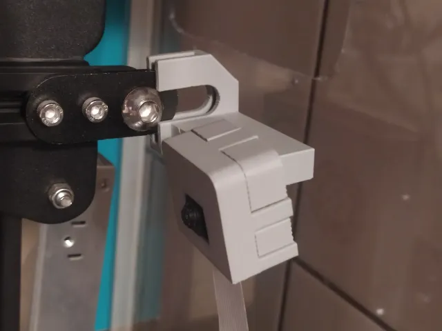 Ender 3 Pro Pi Cam Mount front with snap fit tabs