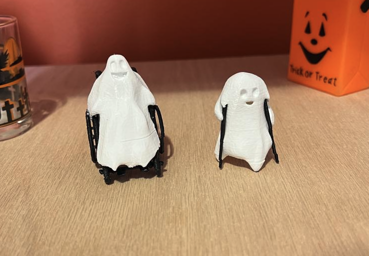 Ghosts in wheel chair and on Crutches