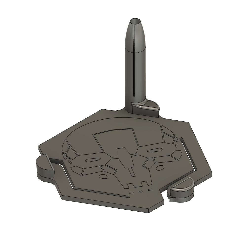 Miniatura 2 do modelo 3D Miniature Hex Base Flag Holder