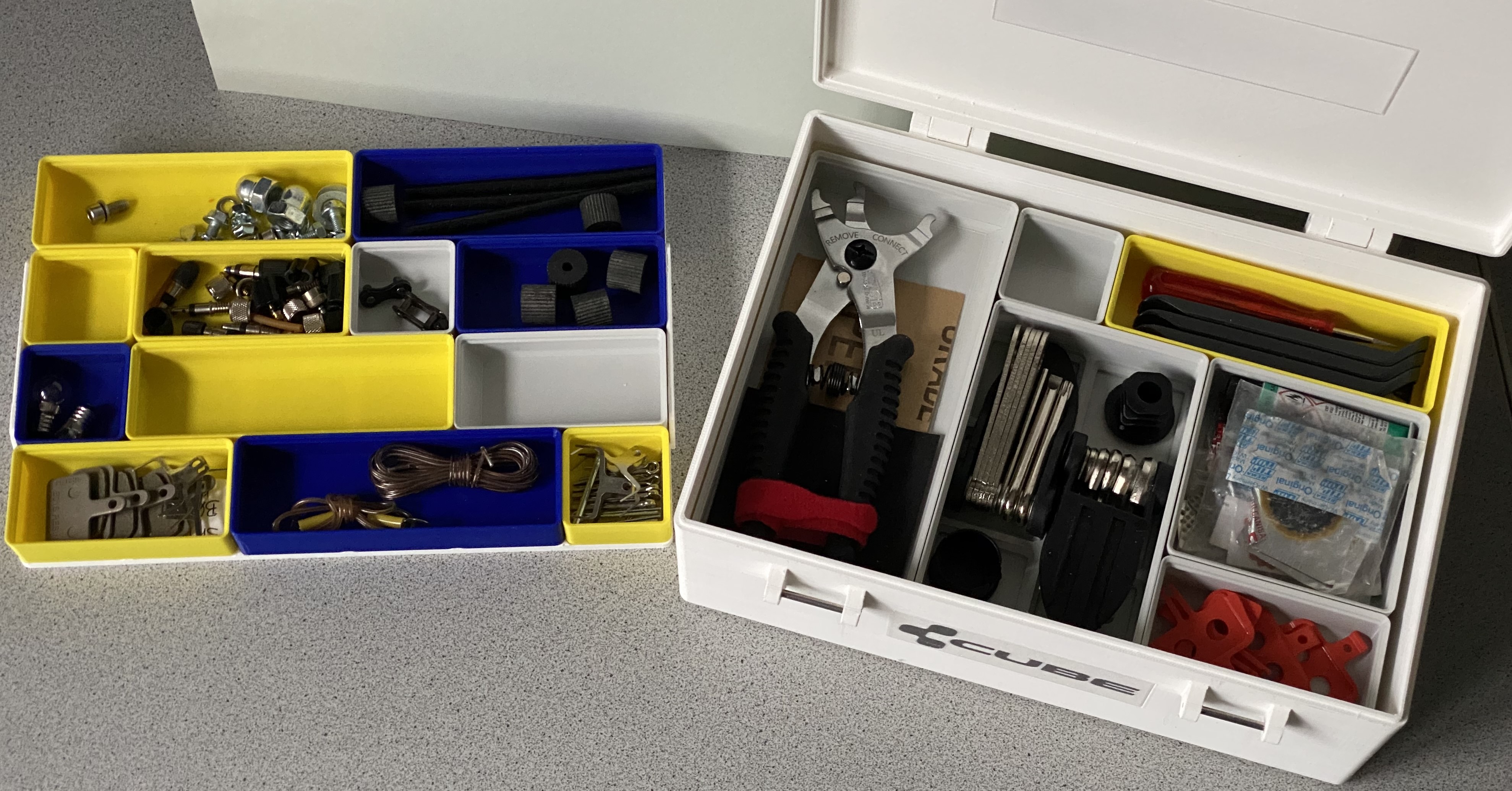 Gridfinity Tool Accessory Box For Cube EBike and Others By Tritschi colorimeter-spectrophotometer-macro-light-xade-cube