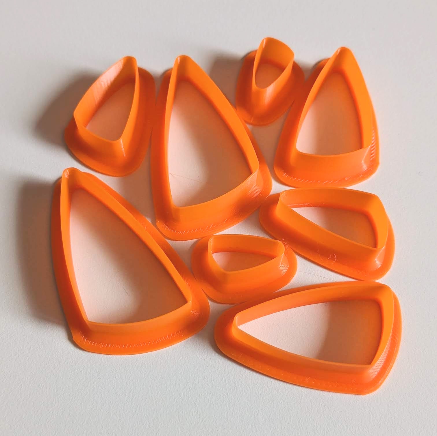 Clay cutter set - asymmetrical soft triangles