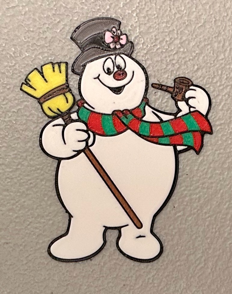 Multicolor Frosty the Snowman Magnet by wotfan69 | Download free STL ...