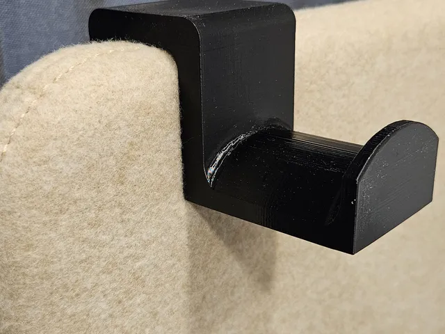 Headset mount for acoustic cubicle walls