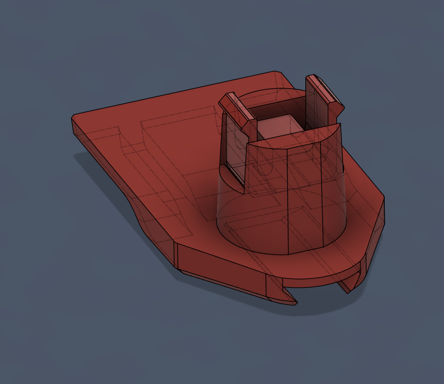 Snapmaker U1 spool holder snap-fit connector