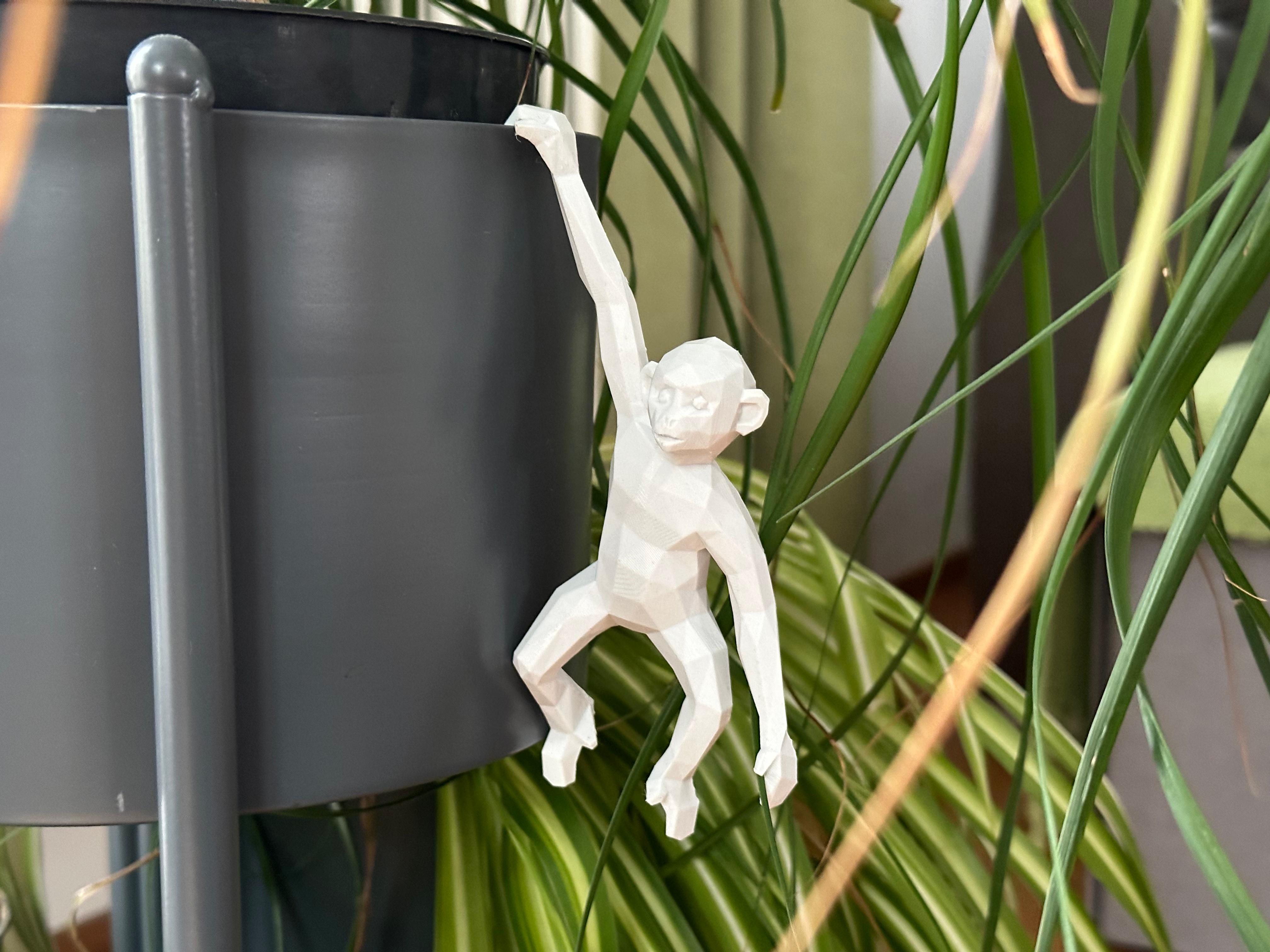 Cute Low Poly Hanging Monkey by Matthias L | Download free STL model