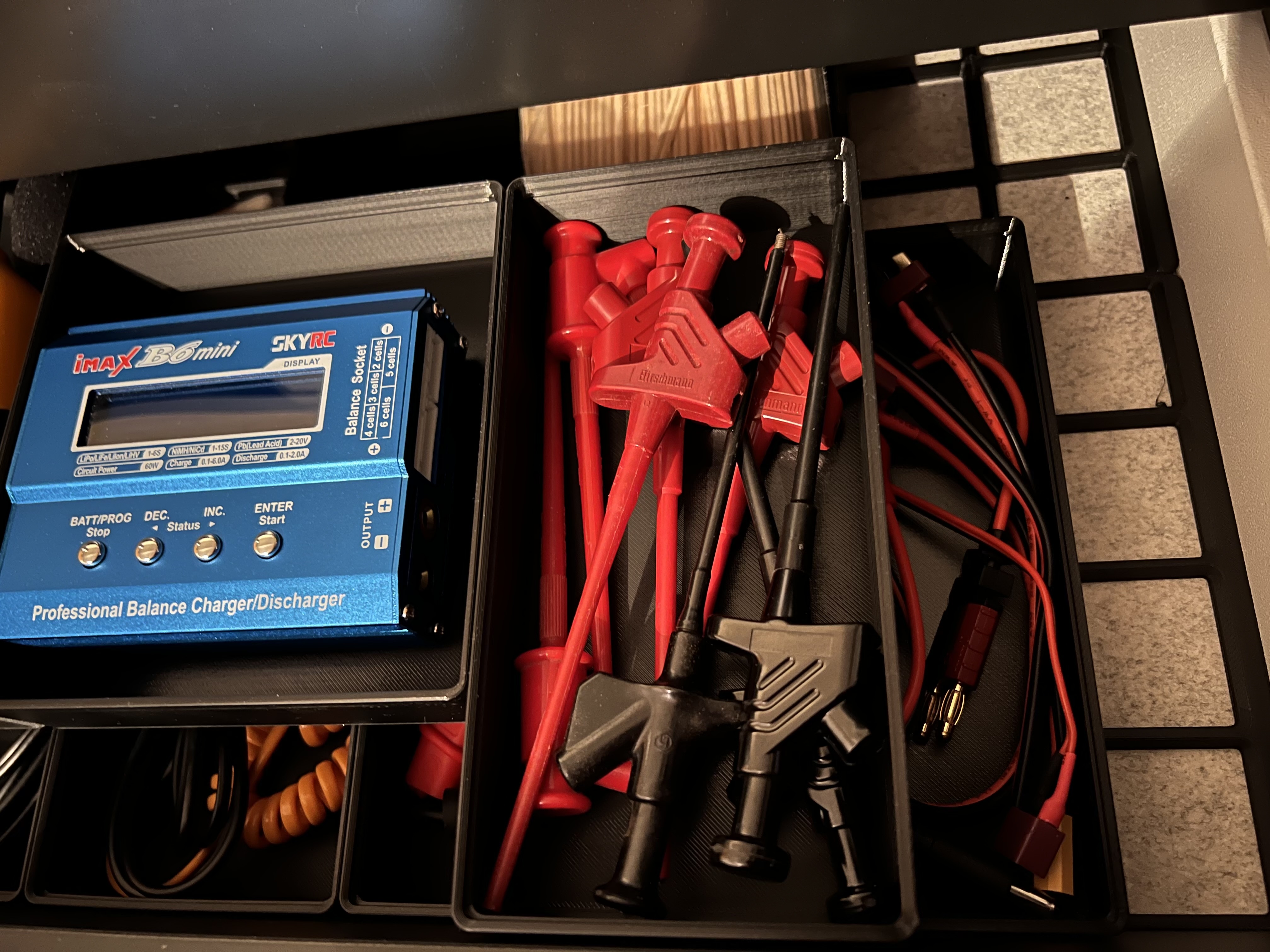 Gridfinity baseplate and bins for Ikea Nordli drawer