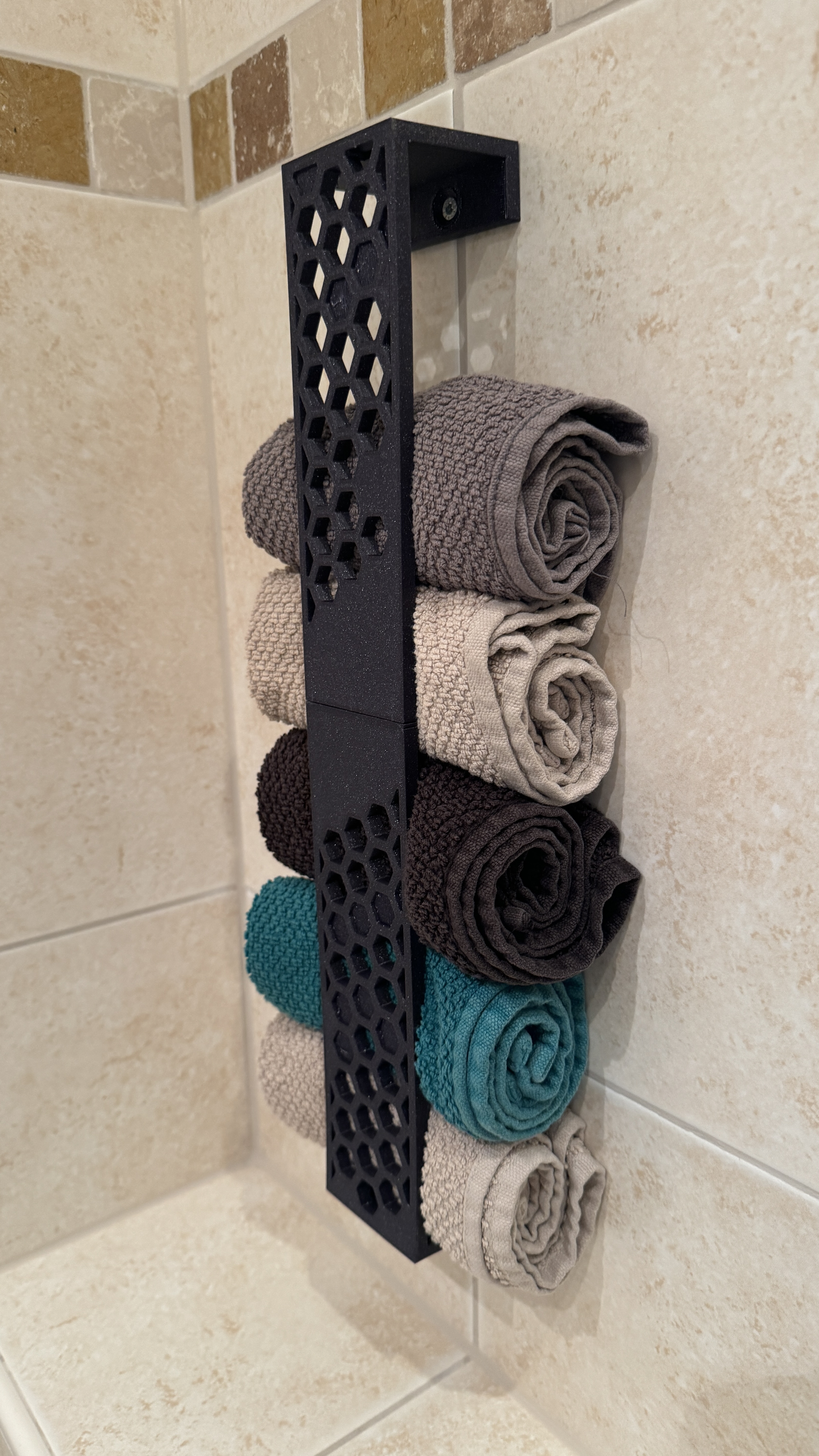 Gästehandtuchhalter hexagon guest towels wall holder